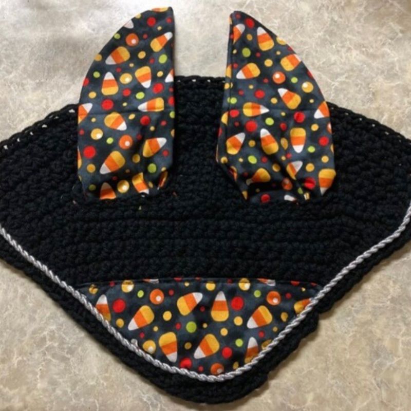 Custom Halloween Candy Corn Ear Bonnet