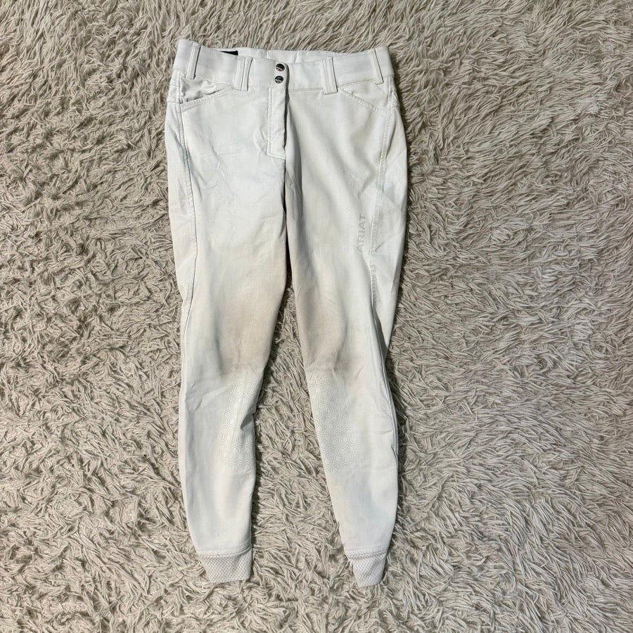 Women’s Size 24 White Ariat Knee Patch Horseback Riding Breeches