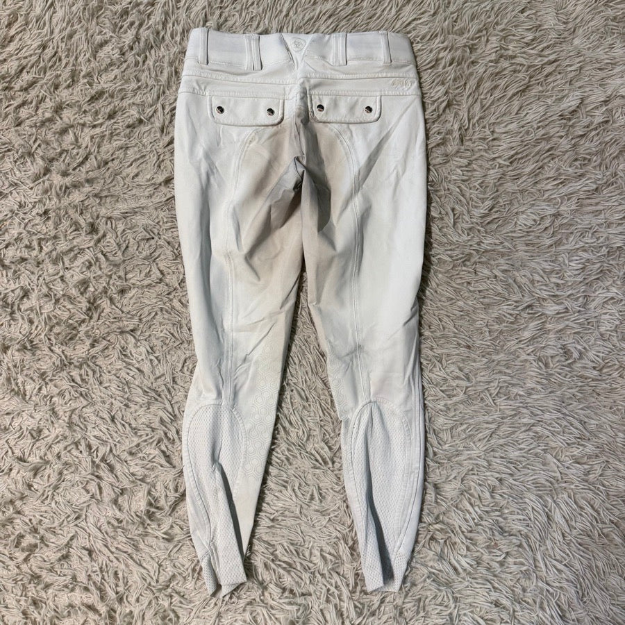 Women’s Size 24 White Ariat Knee Patch Horseback Riding Breeches