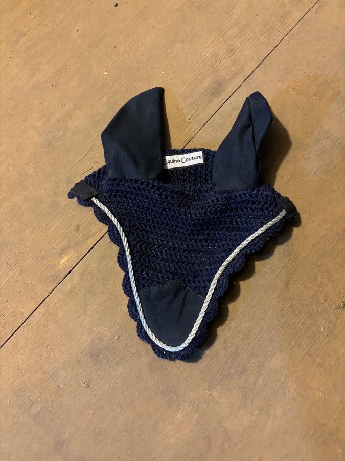 Navy Ear Bonnet