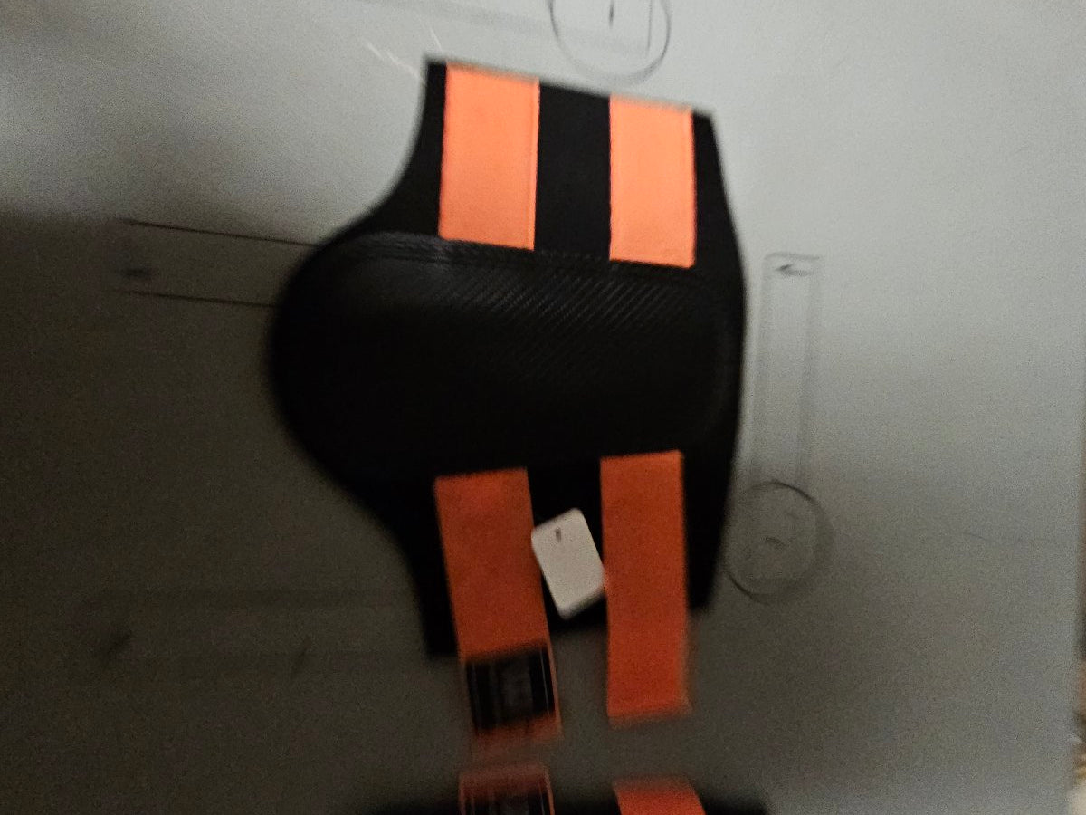 Large orange and black Woof Wear brushing boots Large