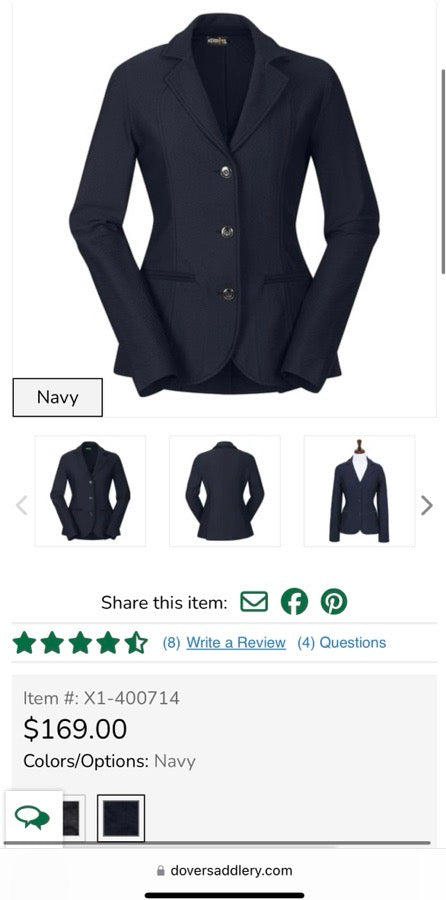 Kerrits Affinity Aero Show Coat, Women’s M