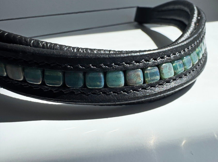OTHER Teal Beaded Browband (5)