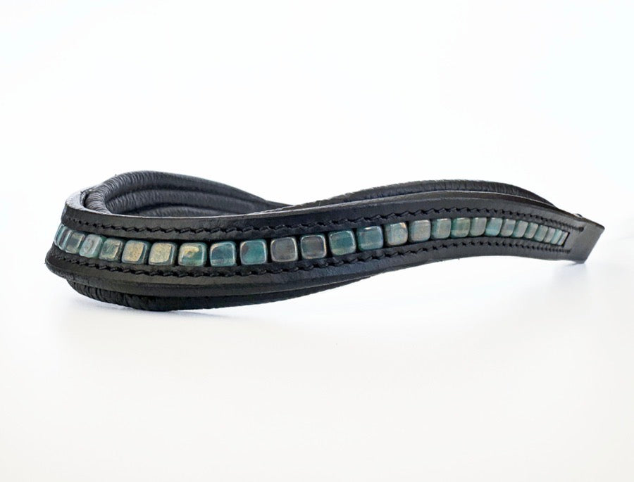 OTHER Teal Beaded Browband (3)