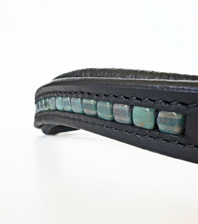 OTHER Teal Beaded Browband (4)