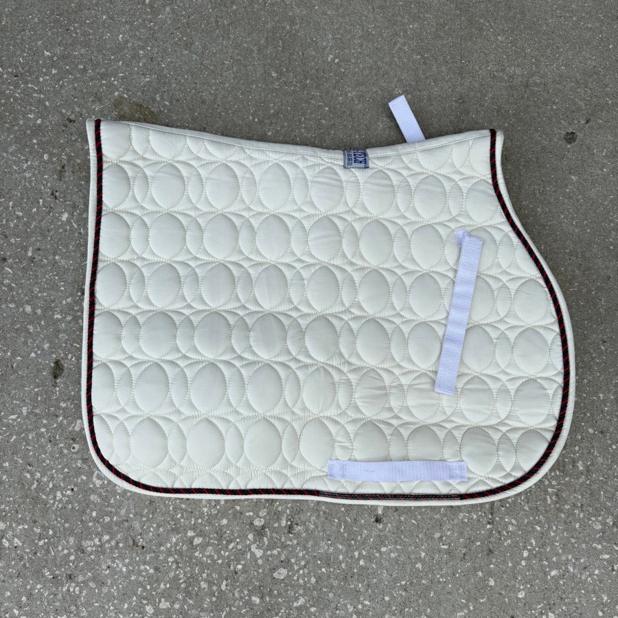 DURA-TECH White Dura-Tech Horseback Riding English Saddle Pad