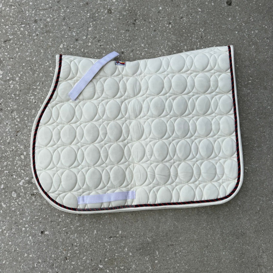 DURA-TECH White Dura-Tech Horseback Riding English Saddle Pad (4)