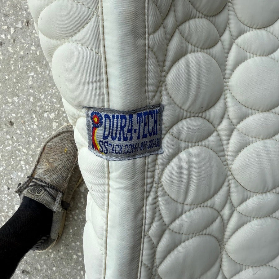 DURA-TECH White Dura-Tech Horseback Riding English Saddle Pad (5)