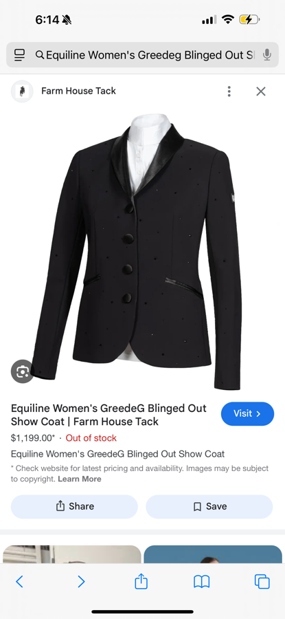 EQUILINE Equiline blinged out show jacket