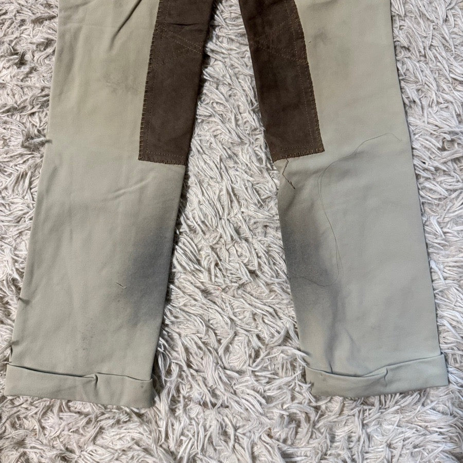 Girl’s Size 14 Tan RJ Classics Knee Patch Horseback Riding Jodphur Breeches
