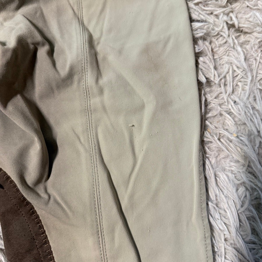 Girl’s Size 14 Tan RJ Classics Knee Patch Horseback Riding Jodphur Breeches