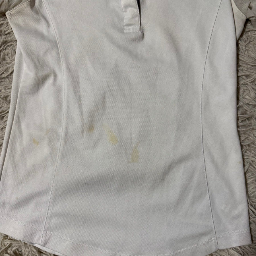 HORZE Women’s Size 4 White Horze Short Sleeve Horseback Riding Show Shirt (2)