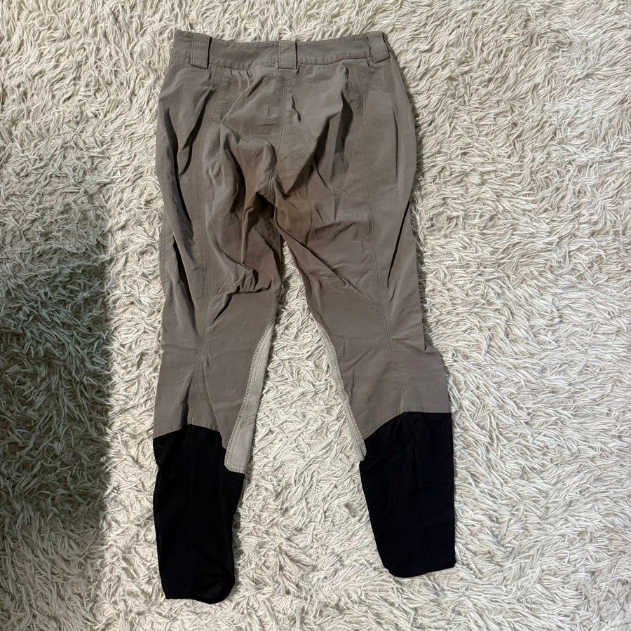 Women’s Medium Brown Fits Knee Patch Horseback Riding Breeches