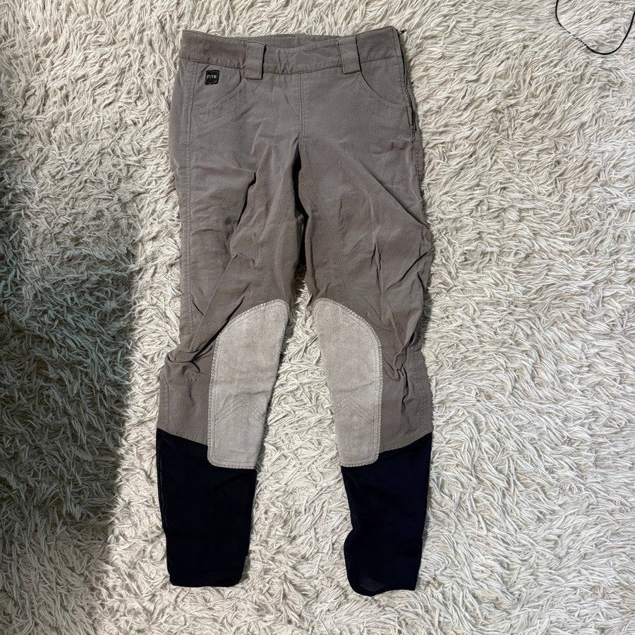 Women’s Medium Brown Fits Knee Patch Horseback Riding Breeches