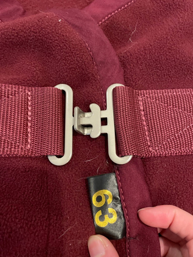 63” Burgundy Fleece Cooler
