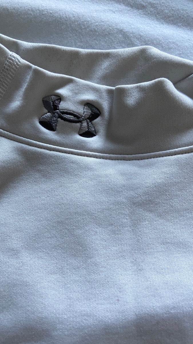 Under Armour Mock Neck Baselayer White Long Sleeve