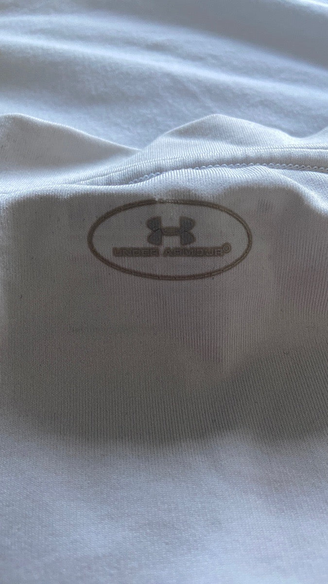 Under Armour Mock Neck Baselayer White Long Sleeve