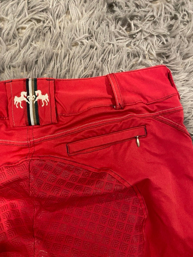 Equine couture red breeches