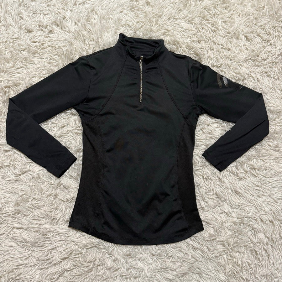 Women’s Medium Black Aztec Diamond Long Sleeve Horseback Riding Sunshirt