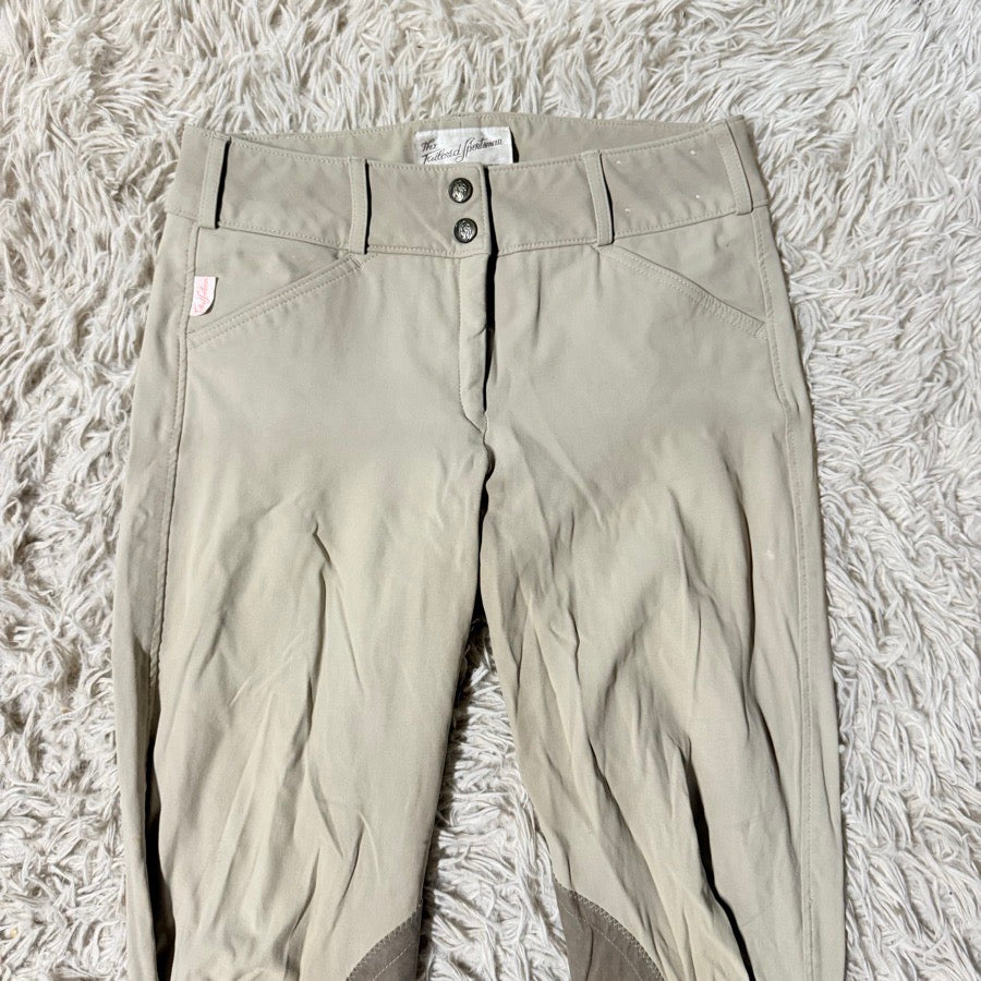 Women’s Size 26L Tan Tailored Sportsman Knee Patch Horseback Riding Breeches
