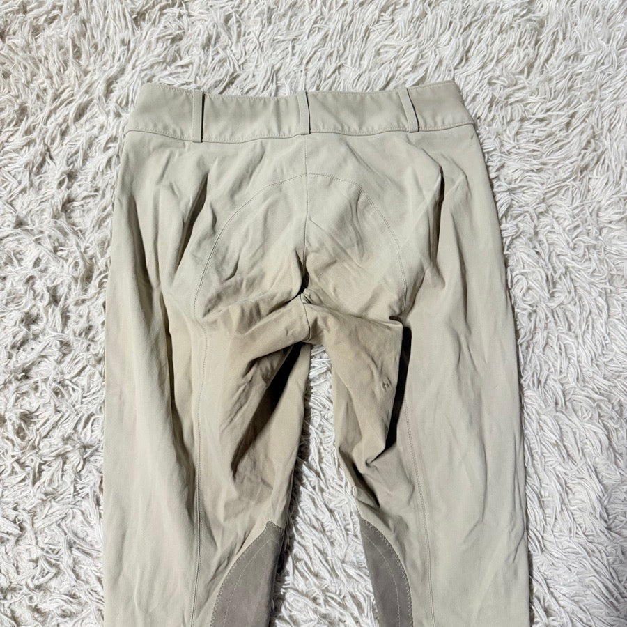 Women’s Size 26L Tan Tailored Sportsman Knee Patch Horseback Riding Breeches