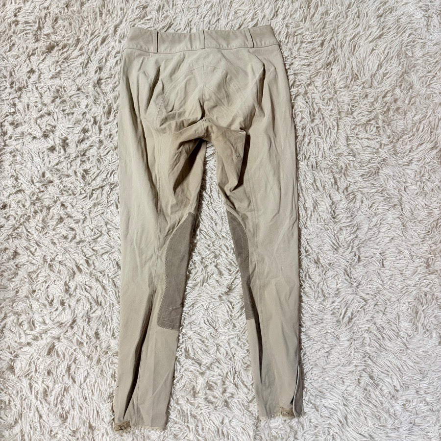 Women’s Size 26L Tan Tailored Sportsman Knee Patch Horseback Riding Breeches