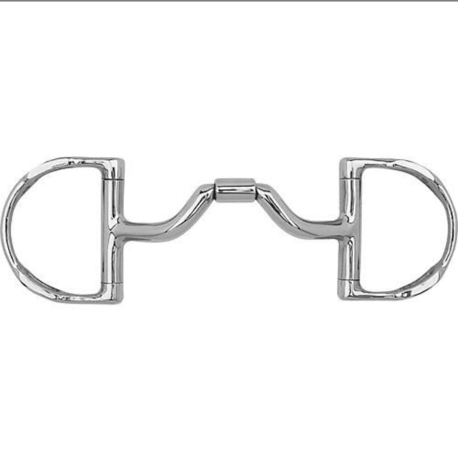 NWT Myler Ported Barrel D Ring w/Hooks. Size 5 1/4"