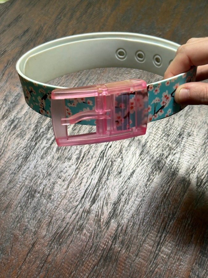 C4 Belt Cherry Blossom Cut To Fit For Equestrian, Golf, Everyday