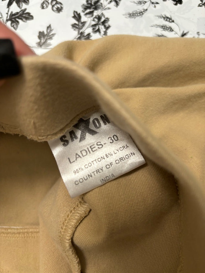 26R SAXON Ladies Knee Patch Pull-On Breeches