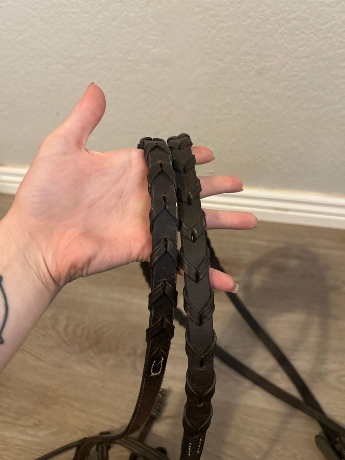 DOVER SADDLERY Dover Cob Size Bridle w/ braided reins (3)