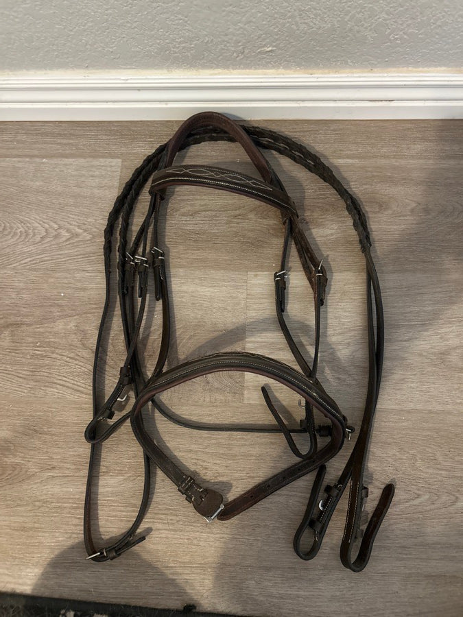 DOVER SADDLERY Dover Cob Size Bridle w/ braided reins