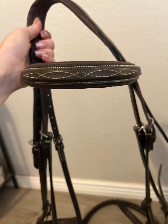 DOVER SADDLERY Dover Cob Size Bridle w/ braided reins (2)
