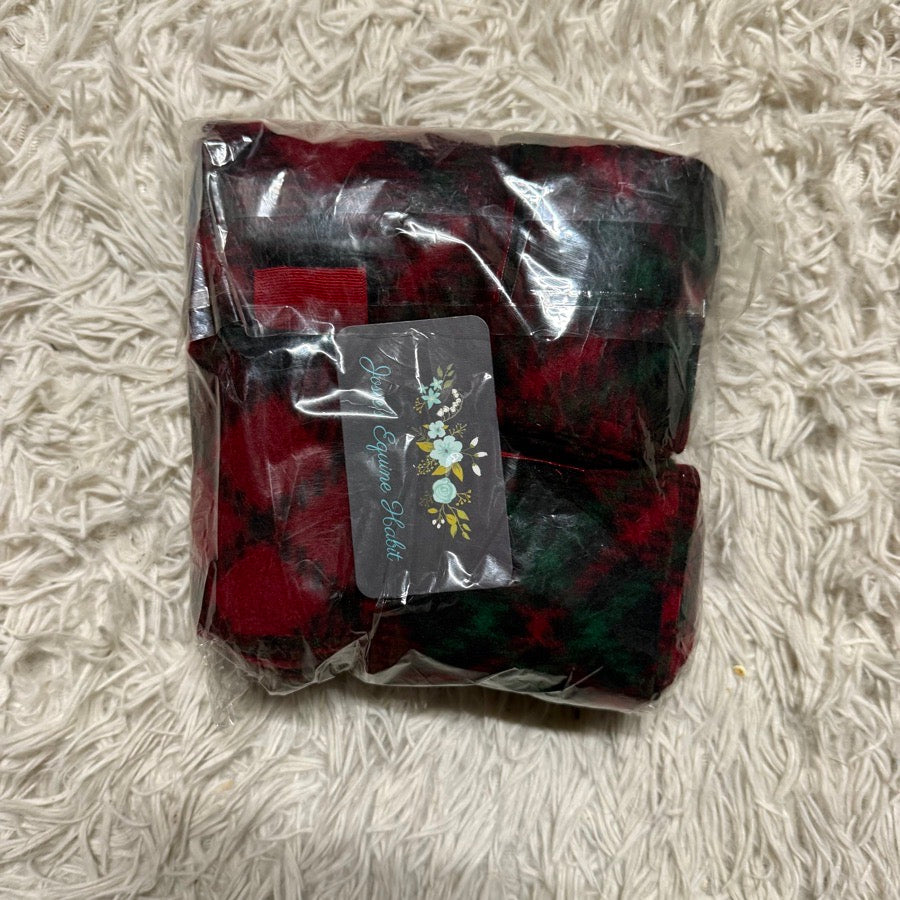New Red/Green Josie’s Habit Yearling/Pony Set Of 4 Horseback Riding Polo Wraps