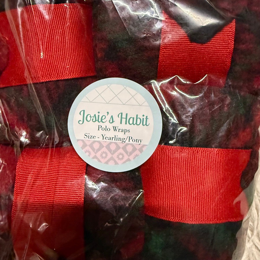 New Red/Green Josie’s Habit Yearling/Pony Set Of 4 Horseback Riding Polo Wraps