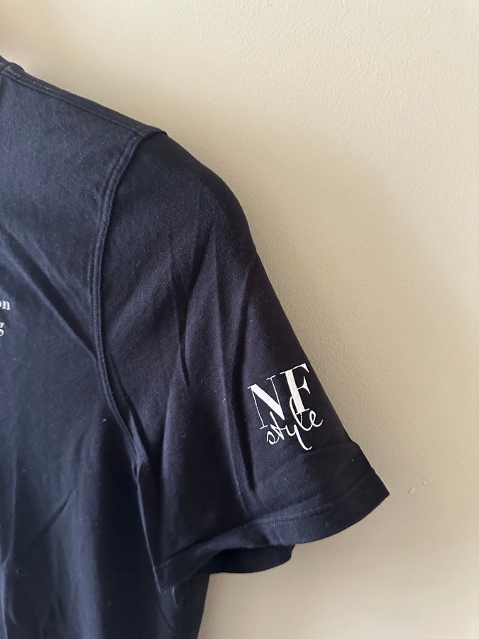 NFStyle Black Crew Neck T-Shirt with City Names