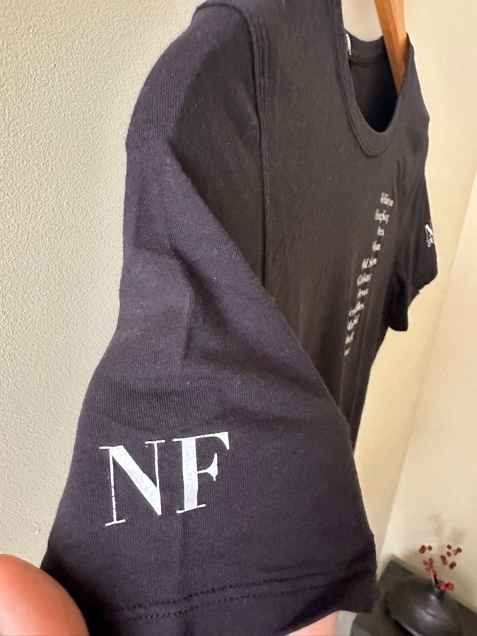 NFStyle Black Crew Neck T-Shirt with City Names