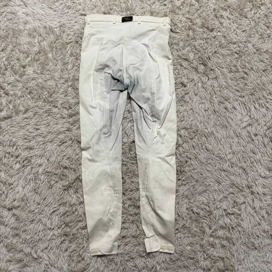Women’s Size 26L White Golden Dress Full Seat Horseback Riding Breeches