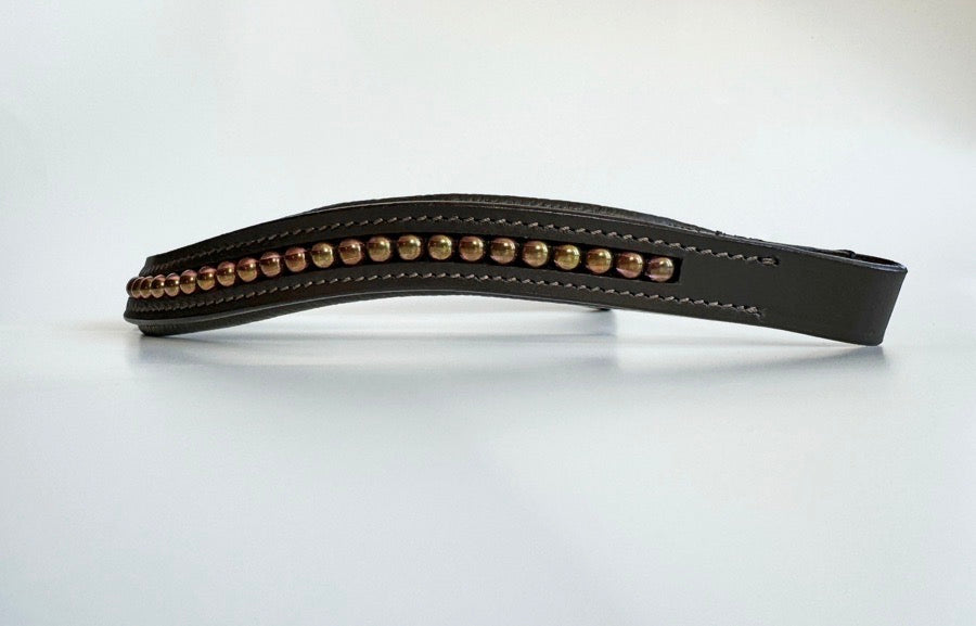 Iridescent Rose Beaded Browband