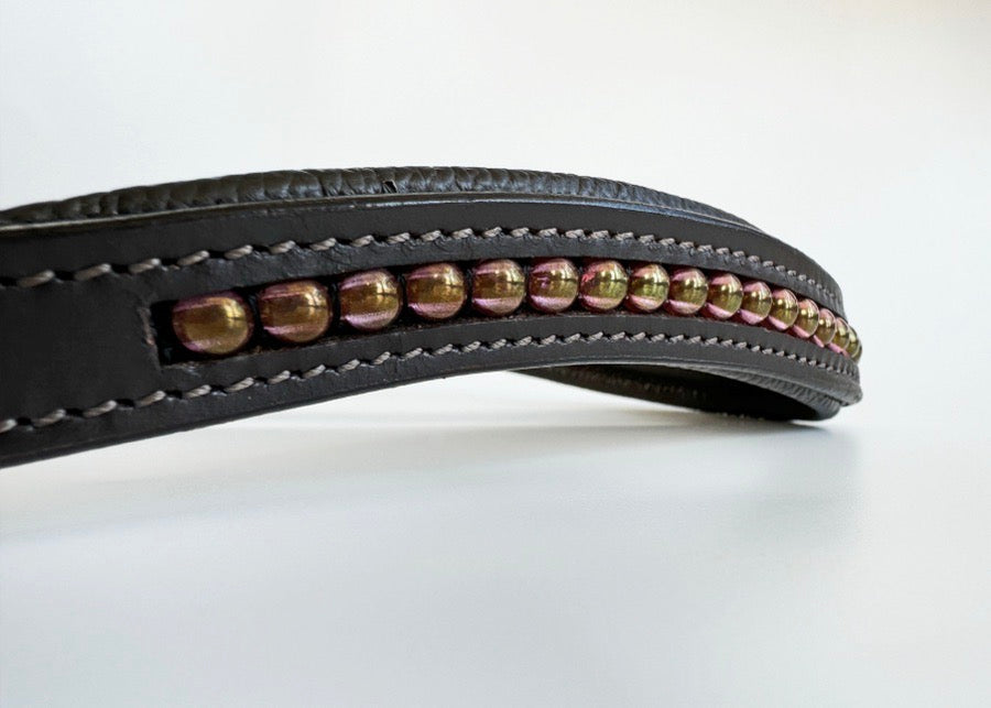 Iridescent Rose Beaded Browband
