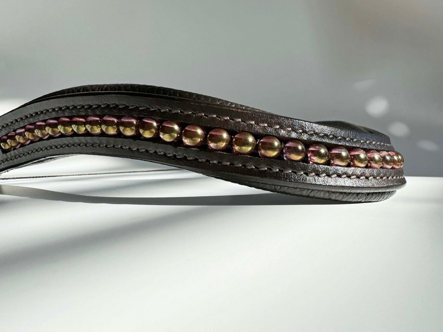 Other Iridescent Rose Beaded Browband (6)