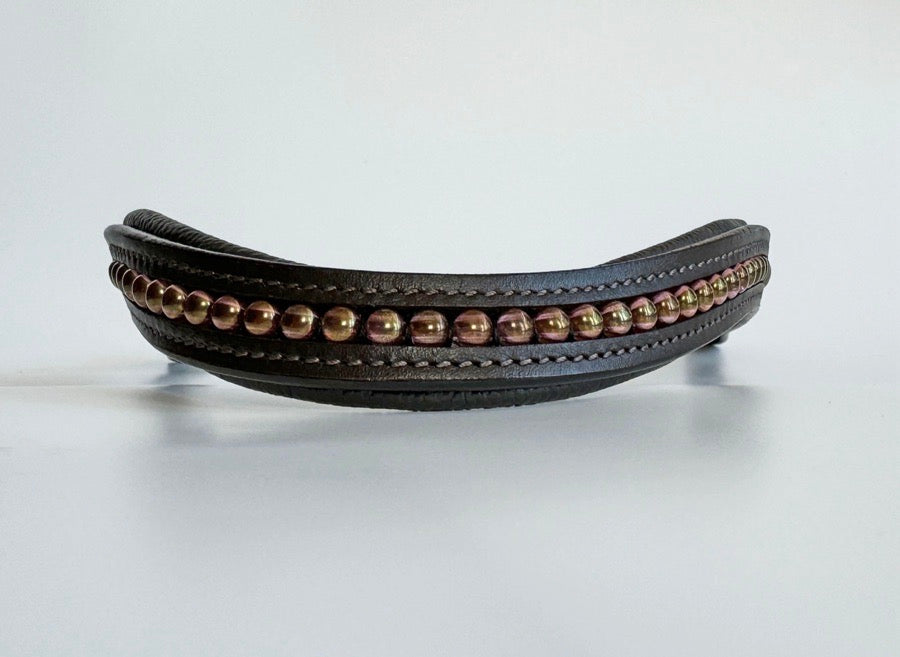 Iridescent Rose Beaded Browband
