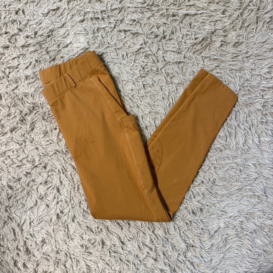 Women’s Large Orange BaLeaf Knee Patch Horseback Riding Tights Breeches