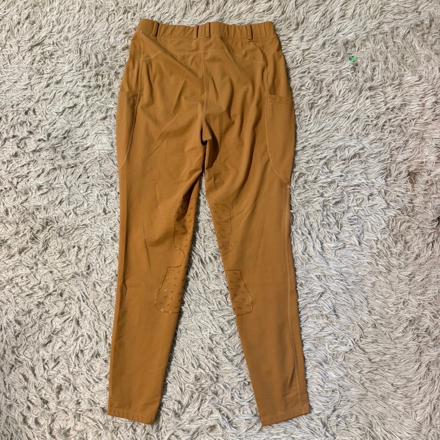 Women’s Large Orange BaLeaf Knee Patch Horseback Riding Tights Breeches
