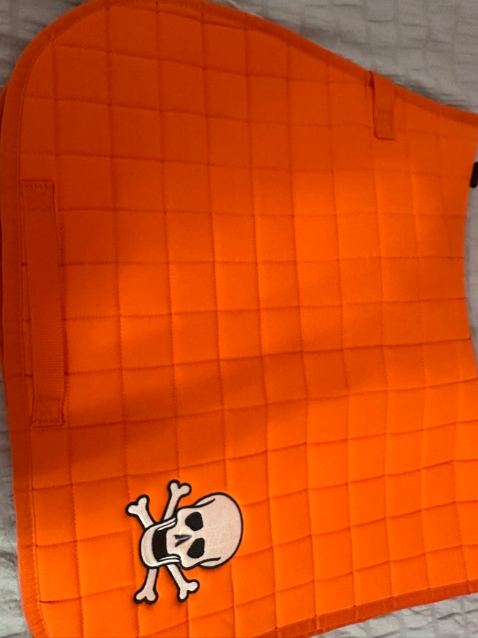 HORZE Orange skull saddle pad