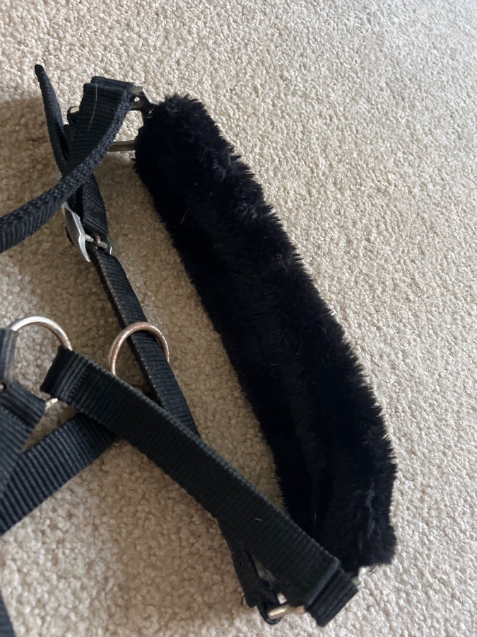 Breakaway Black Fleece halter