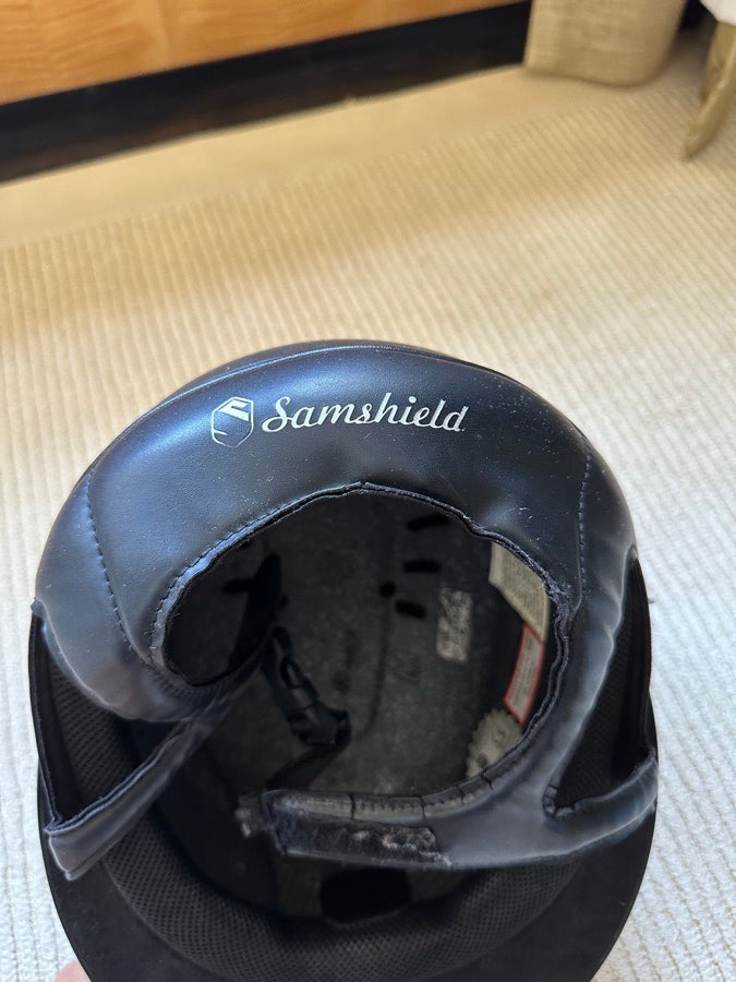 Samshield Miss Shield Black Shadowmatt 5 Swarovski Crystal Helmet - Size Medium