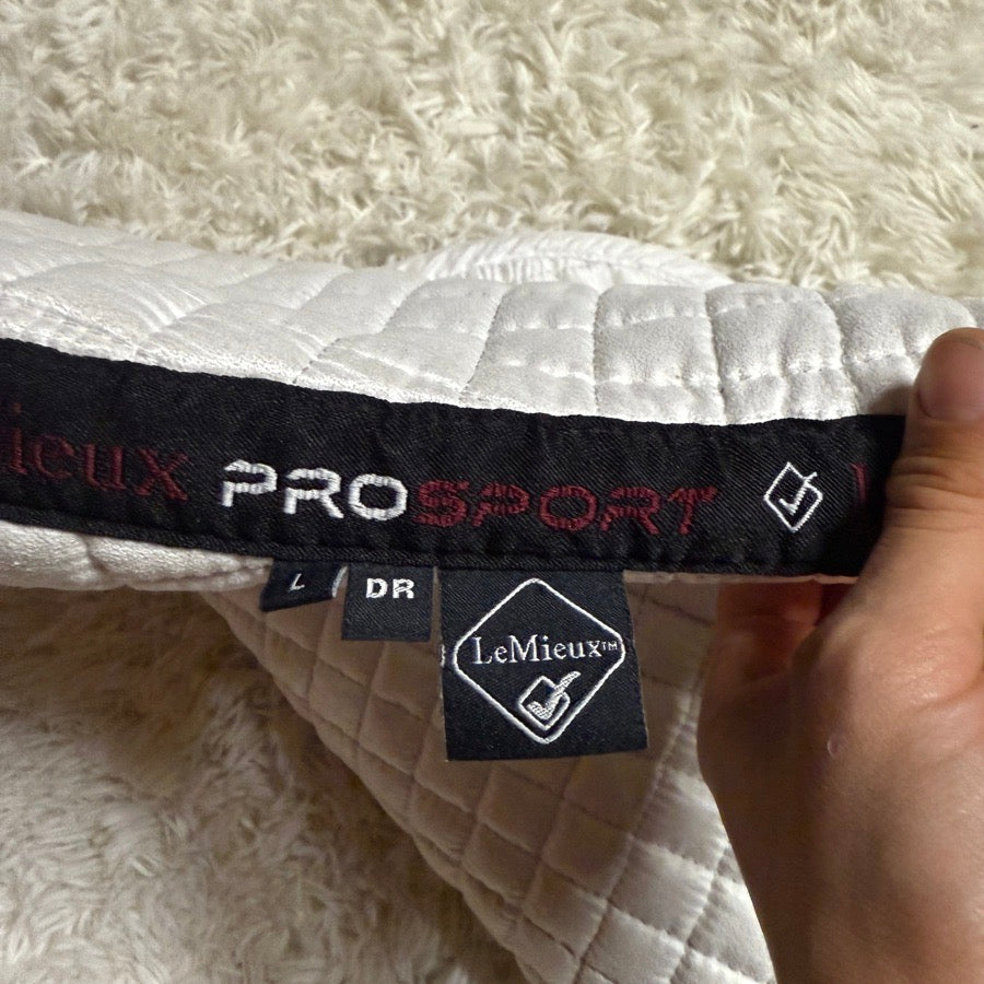 LEMIEUX White LeMieux Dressage Horseback Riding Saddle Pad (4)