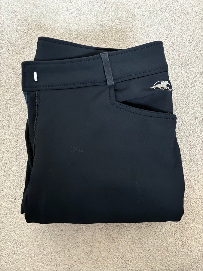 32R Smartpak Piper winter softshell, black, knee patch breeches. Great Condition