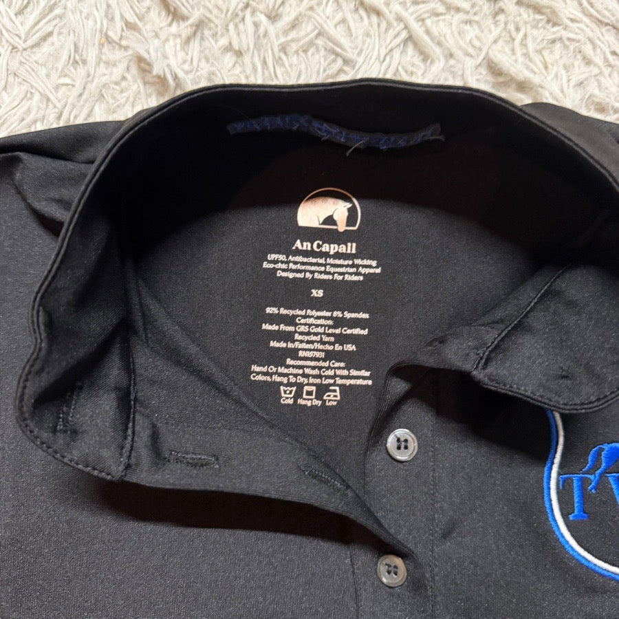 OTHER Women’s XS Black An Capall Short Sleeve Horseback Riding Polo Shirt. Good Cond (4)