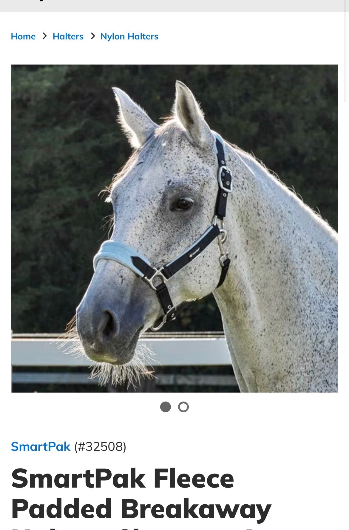SmartPak Fleece Padded Breakaway Halter NWT size Full